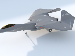silent falcon the next generation stealth fighter jet Modelo 3D