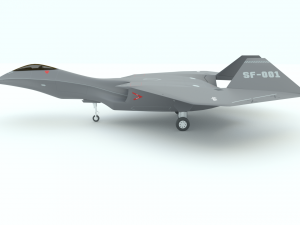 silent falcon the next generation stealth fighter jet Modelo 3D