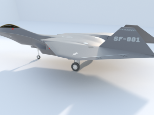 silent falcon the next generation stealth fighter jet Modelo 3D