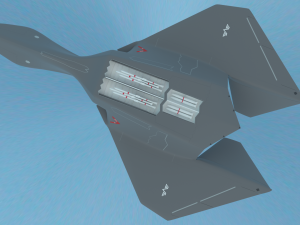 silent falcon the next generation stealth fighter jet Modelo 3D