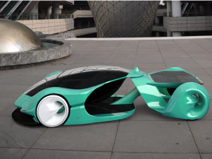 The volt futuristic ev hypercar 3D Model