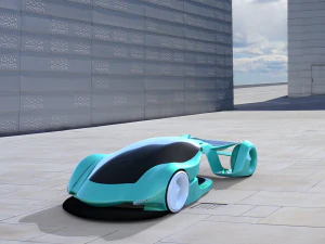 The volt futuristic ev hypercar 3D Model