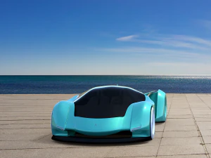 The volt futuristic ev hypercar 3D Model