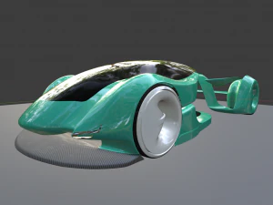 The volt futuristic ev hypercar 3D Model