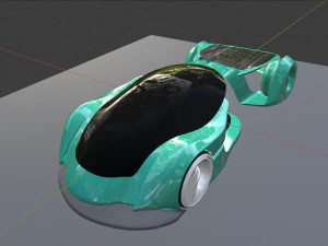 The volt futuristic ev hypercar 3D Model