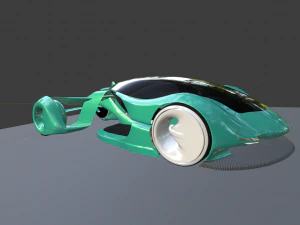 The volt futuristic ev hypercar 3D Model