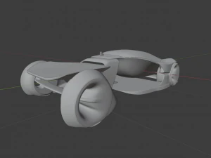 The volt futuristic ev hypercar 3D Model