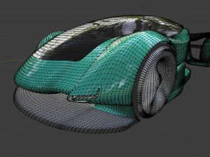The volt futuristic ev hypercar 3D Model