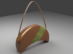 The Crescent Handbag Retro and Chic 3D Model