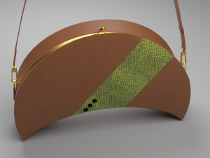 The Crescent Handbag Retro and Chic 3D Модель
