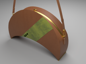 The Crescent Handbag Retro and Chic 3D Модель