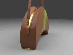 The Crescent Handbag Retro and Chic 3D Model