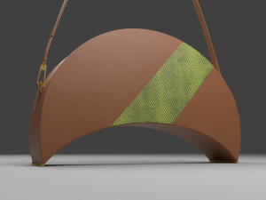 The Crescent Handbag Retro and Chic 3D Модель