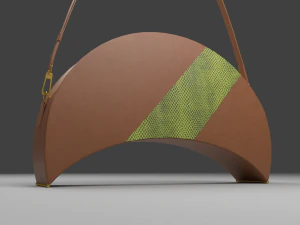 The Crescent Handbag Retro and Chic 3D Model