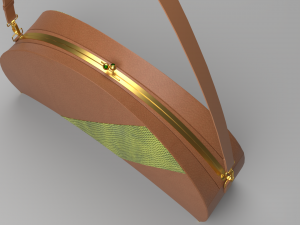 The Crescent Handbag Retro and Chic 3D Модель