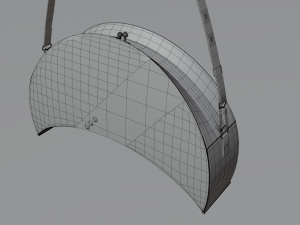 The Crescent Handbag Retro and Chic 3D Модель