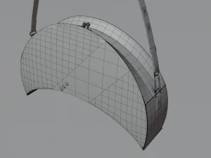 The Crescent Handbag Retro and Chic 3D Model