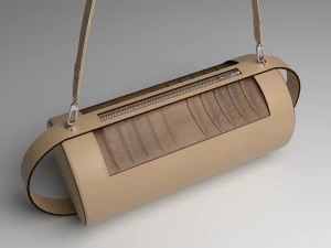 Le style et le luxe du sac &agrave; main cylindrique Modèle 3D