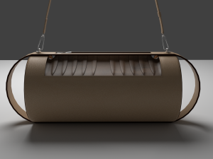 The cylindrical handbag style and luxury Model 3D