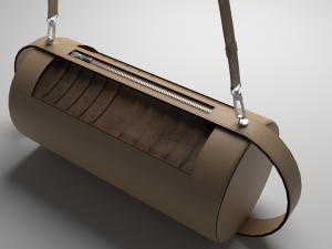 The cylindrical handbag style and luxury Model 3D