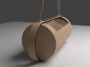 The cylindrical handbag style and luxury Model 3D