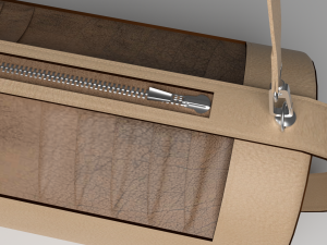 The cylindrical handbag style and luxury Model 3D