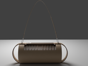 The cylindrical handbag style and luxury Model 3D