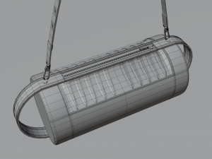 The cylindrical handbag style and luxury Model 3D
