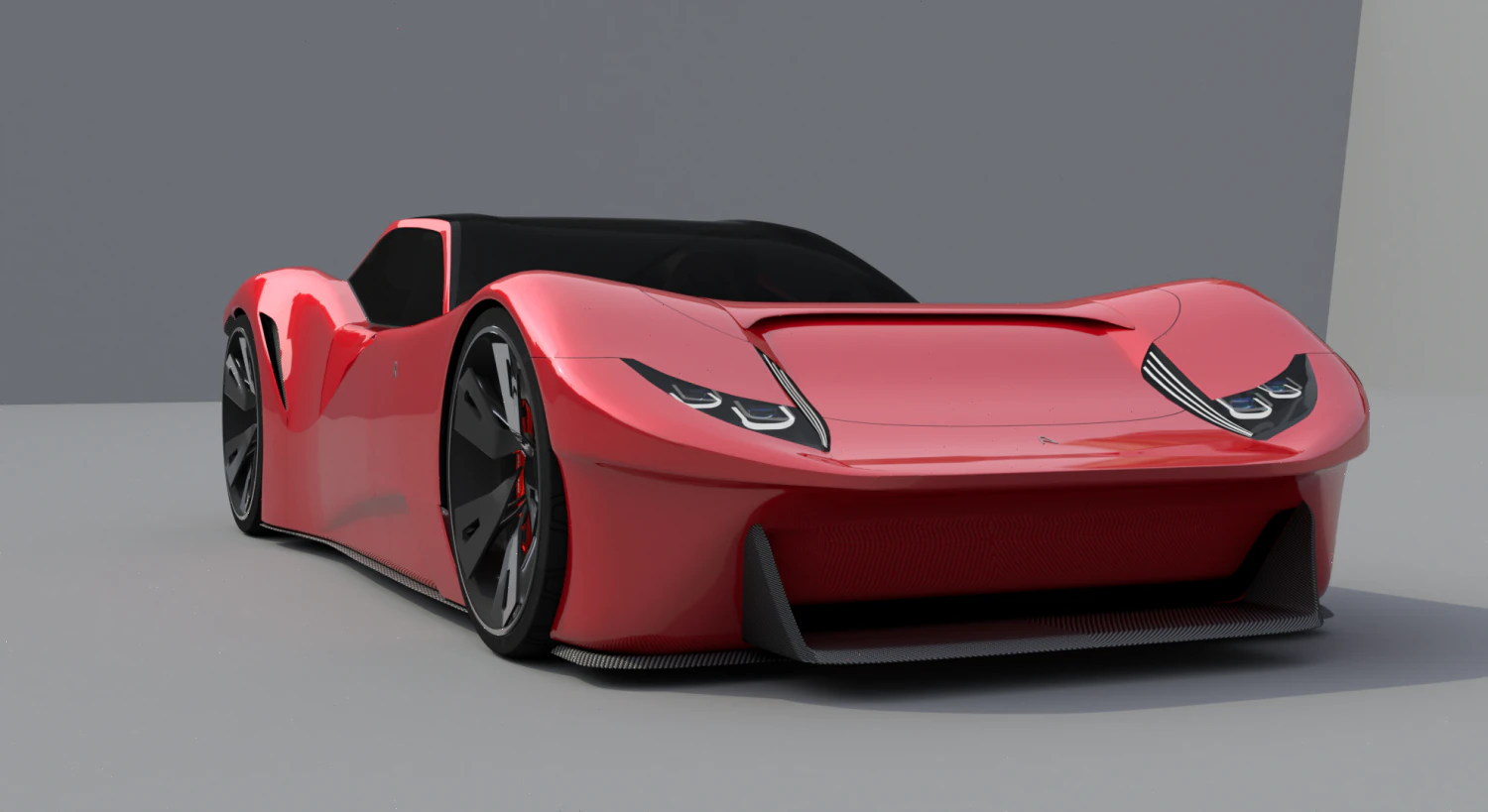 Kejantanan dan karakter supercar VEGA Model 3D .c4d .max .obj .3ds .fbx .stl .blend 