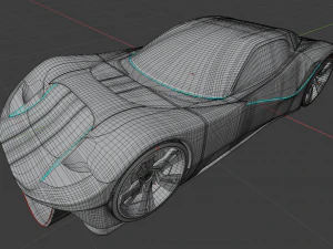 Kejantanan dan karakter supercar VEGA Model 3D