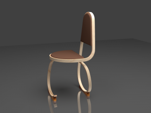 The Arabesque Chair wooden curves 3D Model