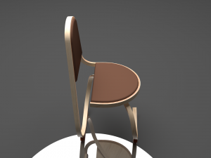 The Arabesque Chair wooden curves Modèle 3D