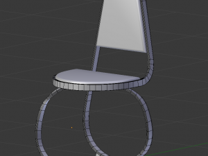 The Arabesque Chair wooden curves Modèle 3D