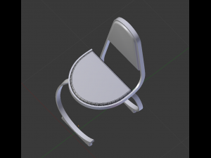 The Arabesque Chair wooden curves Modèle 3D