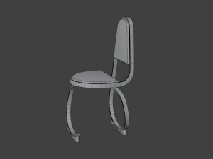The Arabesque Chair wooden curves Modèle 3D