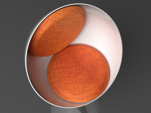 The Hemisphere Chair spherical with fiberglass and chrome 3Dモデル