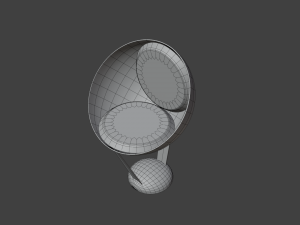 The Hemisphere Chair spherical with fiberglass and chrome 3Dモデル