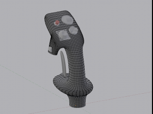 Stick for fighter jet Model 3D