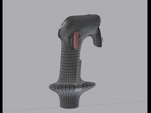 Stick for fighter jet Model 3D