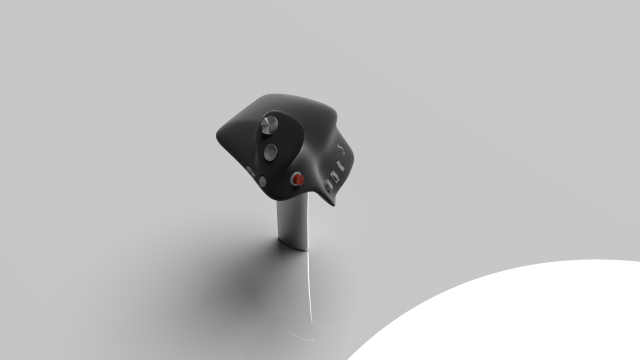 Throttle grip for fighter jet 3D Model .c4d .max .obj .3ds .fbx .stl .blend 