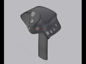 Throttle grip for fighter jet 3D Model