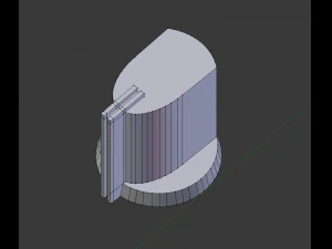Кнопки управления переключателем триммера куркового весла самолета 3D Модель