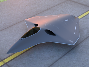 Silent Bat sixth generation stealth fighter jet 3D Модель