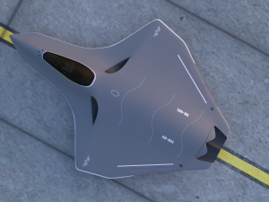 Silent Bat sixth generation stealth fighter jet 3D Модель