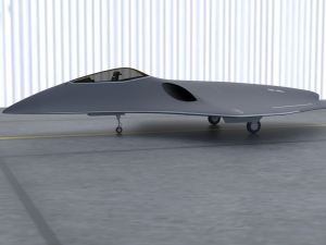 Silent Bat sixth generation stealth fighter jet 3D Модель