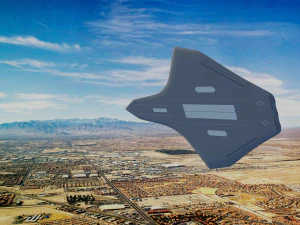 Silent Bat sixth generation stealth fighter jet 3D Model
