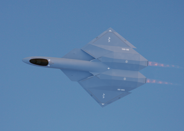 Arrow sixth generation stealth fighter jet 3D 모델 .c4d .max .obj .3ds .fbx .stl .blend 