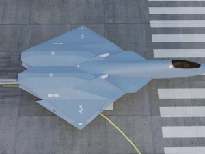 Arrow sixth generation stealth fighter jet 3D Model