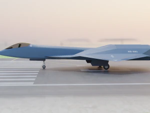 Arrow sixth generation stealth fighter jet 3D Model