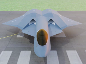 Arrow sixth generation stealth fighter jet 3D Model
